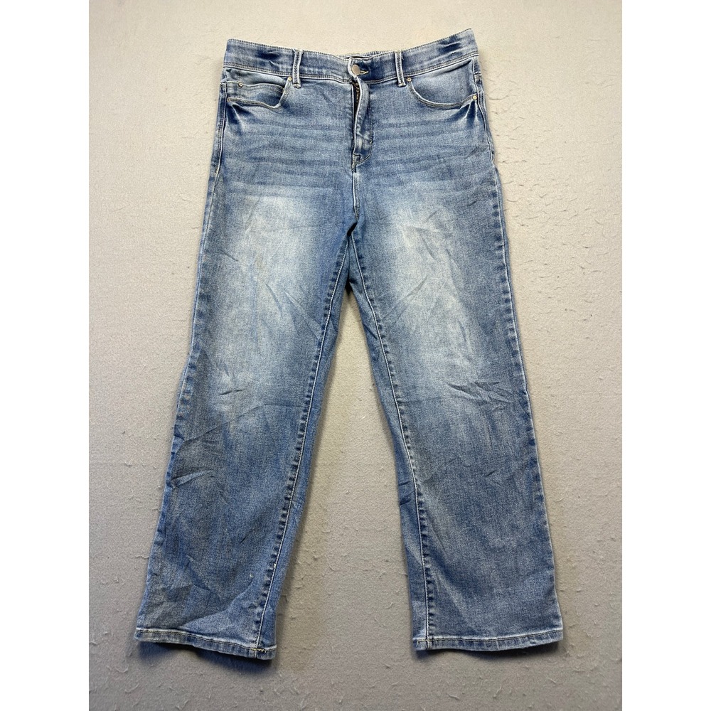 Curve Appeal Rae High Rise Straight Heritage Luxe Denim Blue Jeans Size 12 Women